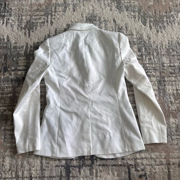 NEW J. Crew Parke Blazer in Stretch Linen Sz 2 White Structured - Picture 7 of 9